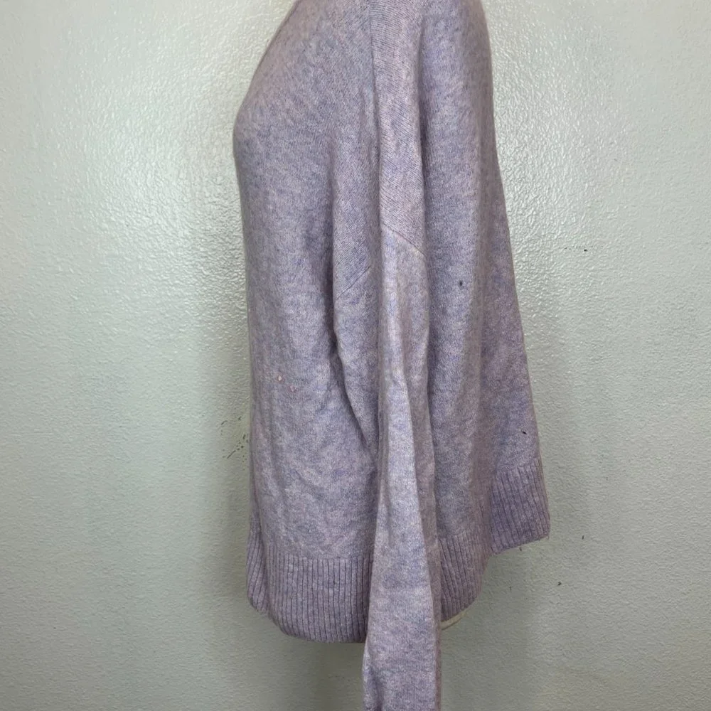 Madewell Payton Pullover Sweater in Coziest Yarn Heather‎ Lilac Size XL